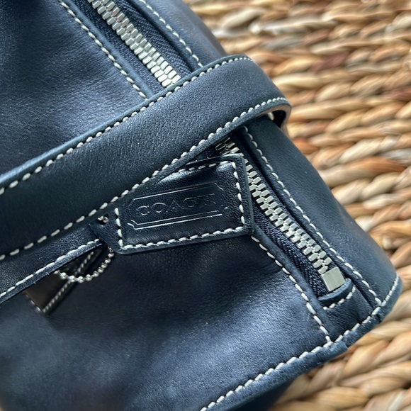 Coach Hamptons classic black leather doctor satchel bag 7791 - Picture 4 of 7